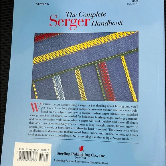 NWOT The Complete Serger Handbook by Chris James
Over 150 pages Color Pictures - Picture 2 of 4
